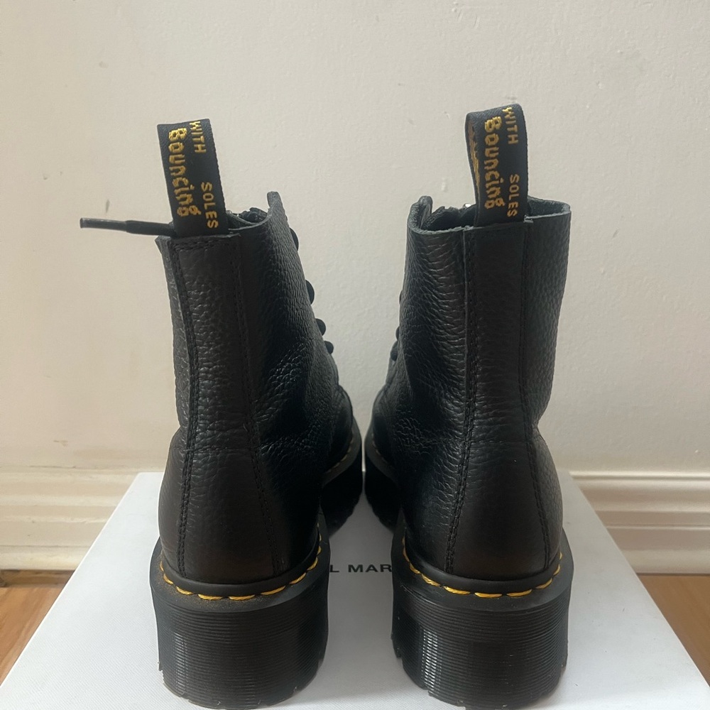 Dr. Martens Sinclair Milled Nappa Leather Platform Boots - Picture 11 of 13